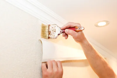 Pose de papier peint à Gurmençon — revêtements muraux et toiles de verre